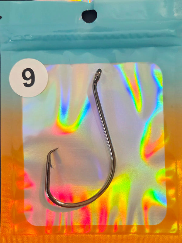 20 Pack "NightTime" 9/0 Offset Circle Catfish Hooks – Built for Beasts, Not Beginners